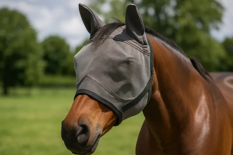 Wat is een vliegenmasker voor paarden?